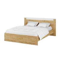 Кровать с настилом ЛДСП Адель 160х200, белый/дуб крафт Кровать с настилом ЛДСП Адель 160х200, белый/дуб крафт