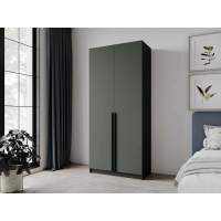 Шкаф распашной со штангой Феникс, графит/олива софт в гостиную