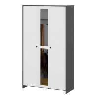 Шкаф трехстворчатый Дольче, Графит/Белый в гостиную