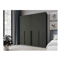 Шкаф 4-х створчатый Феникс, графит/олива софт в гостиную