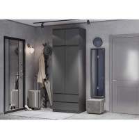 Шкаф с антресолью Симпл ШК-03, графит