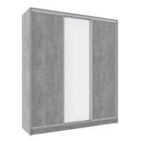 Шкаф-купе трехдверный с зеркалом 2000 Домашний Atelier светлый