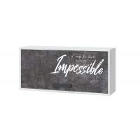 Шкаф настенный 85 Оливер, камень темный в гостиную