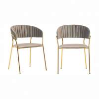 Комплект из 2-х стульев Turin латте с золотыми ножками
