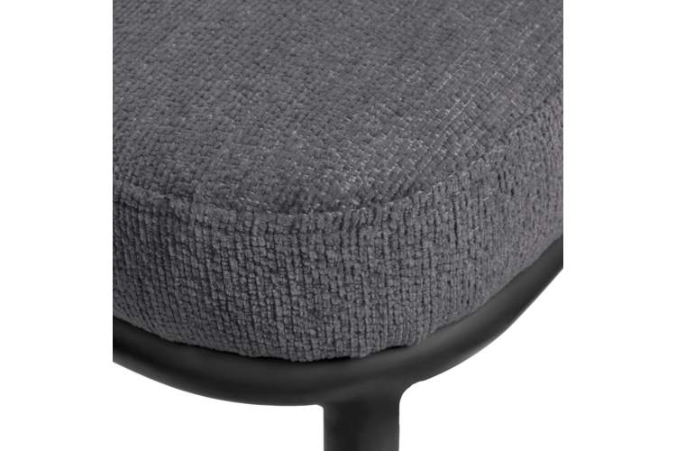 Стул Lucas 2 серый шенилл с чёрными ножками-7