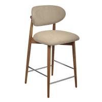 Стул полубарный Lucas 3 латте букле ножки цвета орех