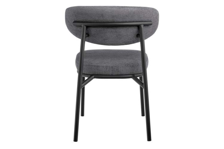 Стул Lucas 2 серый шенилл с чёрными ножками-4