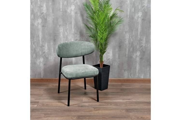 Стул Lucas 2 шалфей шенилл с чёрными ножками-11