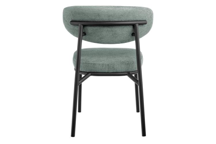 Стул Lucas 2 шалфей шенилл с чёрными ножками-4