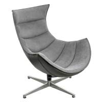 Кресло LOBSTER CHAIR серый искусственная замша, серый Кресло LOBSTER CHAIR серый искусственная замша, серый