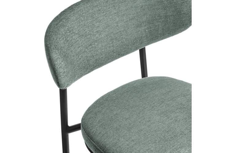 Стул Lucas 2 шалфей шенилл с чёрными ножками-5