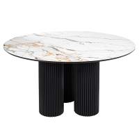 Стол BRAVO 140х85х77 см керамогранит Calacatta Matt