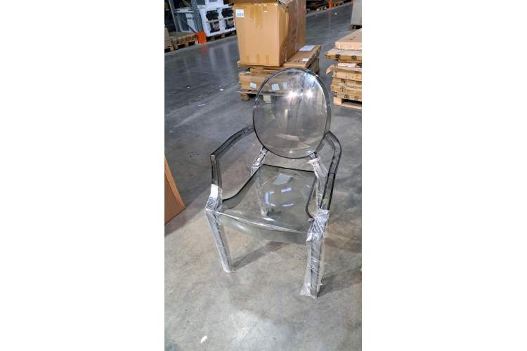 Стул Louis Ghost прозрачный серый FR 0037Y-1