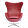 Кресло EGG STYLE CHAIR красный, натуральная кожа
