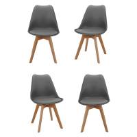 Стул Комплект из 4-х стульев Eames Bon серый Стул Комплект из 4-х стульев Eames Bon серый