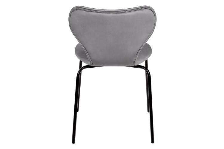 Стул Seven Style тёмно-серый велюр с чёрными ножками-3