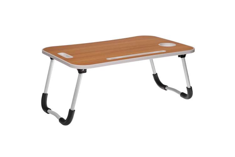 Стол складной с подстаканником «ЛАЙТ», 59,5x39,5x26,4см, мдф, металл, св. дерево, белый