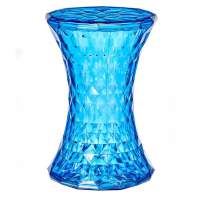 Стул-пуф Stone прозрачный синий