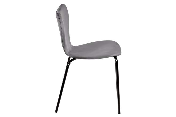 Стул Seven Style тёмно-серый велюр с чёрными ножками-2