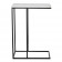 Придиванный столик Loft 50x30см, белый мрамор с черными ножками