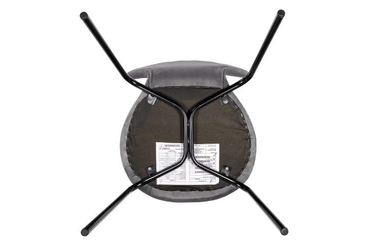 Стул Seven Style тёмно-серый велюр с чёрными ножками-7