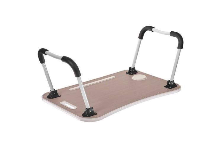 Стол складной с подстаканником «ЛАЙТ», 59,5x39,5x26,4см, мдф, металл, св. дерево, белый-2