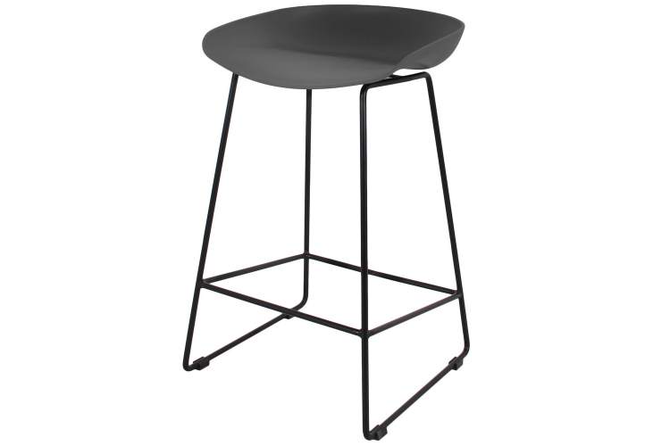 Стул полубарный Neo чёрный с чёрными ножками-2