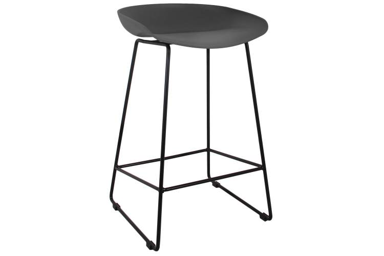 Стул полубарный Neo чёрный с чёрными ножками