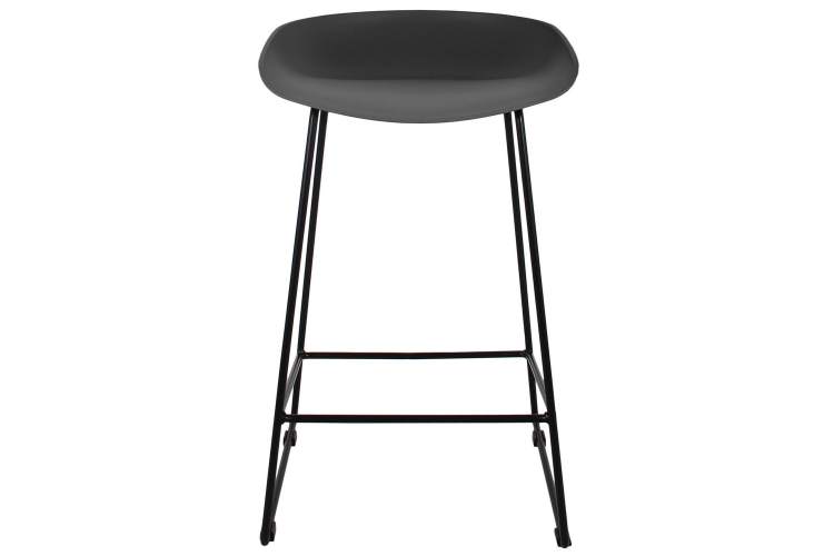 Стул полубарный Neo чёрный с чёрными ножками-1