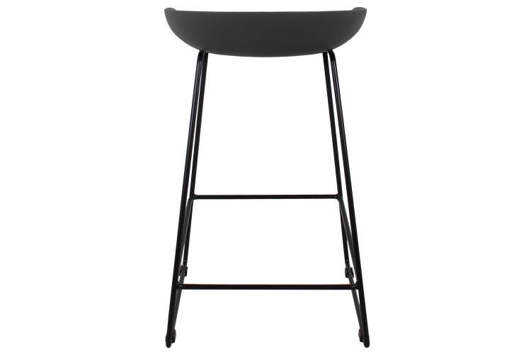 Стул полубарный Neo чёрный с чёрными ножками-3