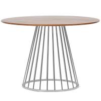 Стол Liverpool 110см орех, хромированные ножки