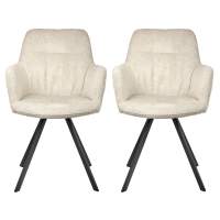 Комплект из 2-х стульев Grant латте шенилл на поворотном механизме