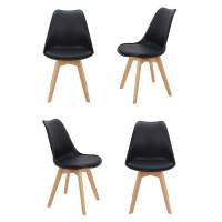 Стул Комплект из 4-х стульев Eames Bon чёрный Стул Комплект из 4-х стульев Eames Bon чёрный