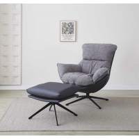 Комплект кресло HUG тёмно-серый, экокожа, шенилл с оттоманкой тёмно-серый, экокожа Комплект кресло HUG тёмно-серый, экокожа, шенилл с оттоманкой тёмно-серый, экокожа