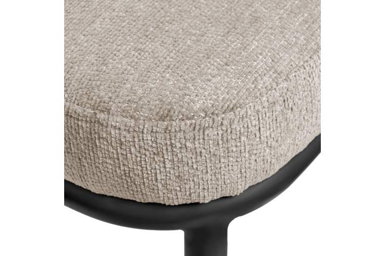 Стул Lucas 2 латте шенилл с чёрными ножками-7