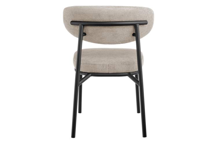 Стул Lucas 2 латте шенилл с чёрными ножками-4