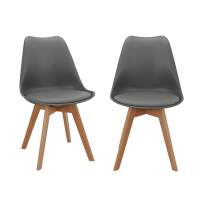 Стул кухонный Комплект из 2-х стульев Eames Bon серый Стул кухонный Комплект из 2-х стульев Eames Bon серый