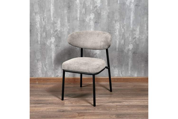 Стул Lucas 2 латте шенилл с чёрными ножками-13