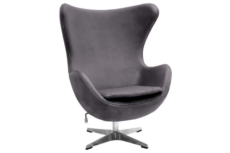 Кресло EGG STYLE CHAIR тёмно-серый, искусственная замша