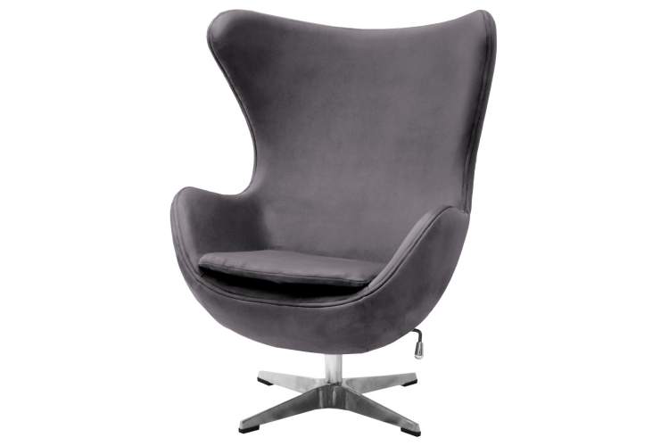 Кресло EGG STYLE CHAIR тёмно-серый, искусственная замша-2
