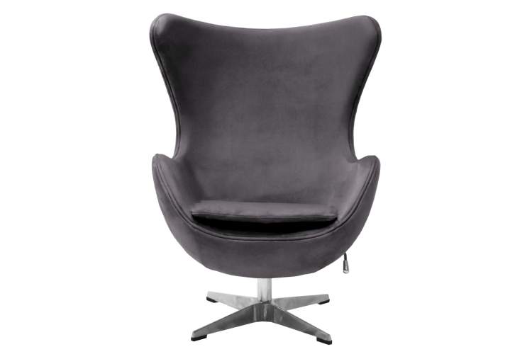 Кресло EGG STYLE CHAIR тёмно-серый, искусственная замша-1
