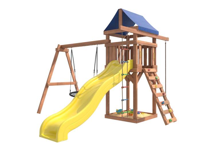 Детская площадка с качелями гнездо 100 см IgroWoods для улицы и дачи