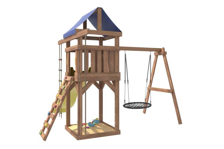 Детская площадка с качелями гнездо 100 см IgroWoods для улицы и дачи-3