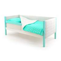 Детская кровать-тахта мягкая с бортиком Бельмарко Svogen мятно-белый Детская кровать-тахта мягкая с бортиком Бельмарко Svogen мятно-белый