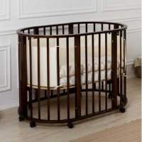 Круглая кроватка Incanto Nobelev 8 в 1 (трансформер) цвет шоколад