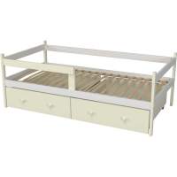 Кровать тахта Капризун Р425 белый ваниль с бортиком и ящиками Кровать тахта Капризун Р425 белый ваниль с бортиком и ящиками