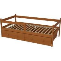 Кровать тахта Капризун Р425 ольха эмаль с бортиком и ящиками Кровать тахта Капризун Р425 ольха эмаль с бортиком и ящиками