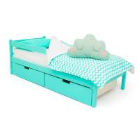 Детская кровать с бортиком и ящиками Бельмарко Svogen classic мятный Детская кровать с бортиком и ящиками Бельмарко Svogen classic мятный