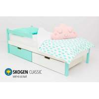Детская кровать тахта с бортиком и ящиками Бельмарко Svogen мятно белый Детская кровать тахта с бортиком и ящиками Бельмарко Svogen мятно белый