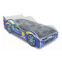 Детская кровать-машина «Молния» с подъемным механизмом Детская кровать-машина «Молния» с подъемным механизмом